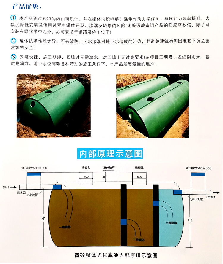 达孜玻璃钢化粪池